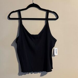 NWT Old Navy Black Ribbed Tank Top